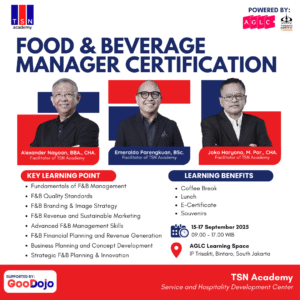 2nd Batch : Food and Beverage Manager Certification in Hotel Business